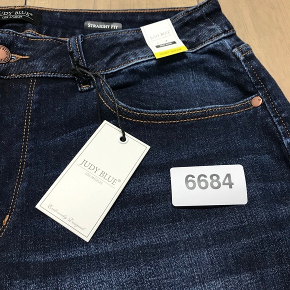 Judy Blue Dark Blue Short Straight Leg Jeans - Picture 11 of 11